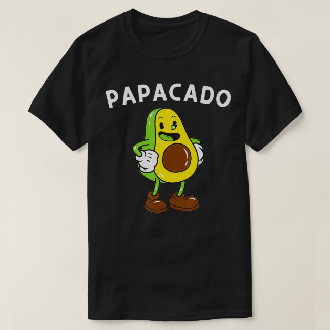 Camiseta Pai de Mens Papacado Padre Avocado Lover & Guacamo (Frente do Design)