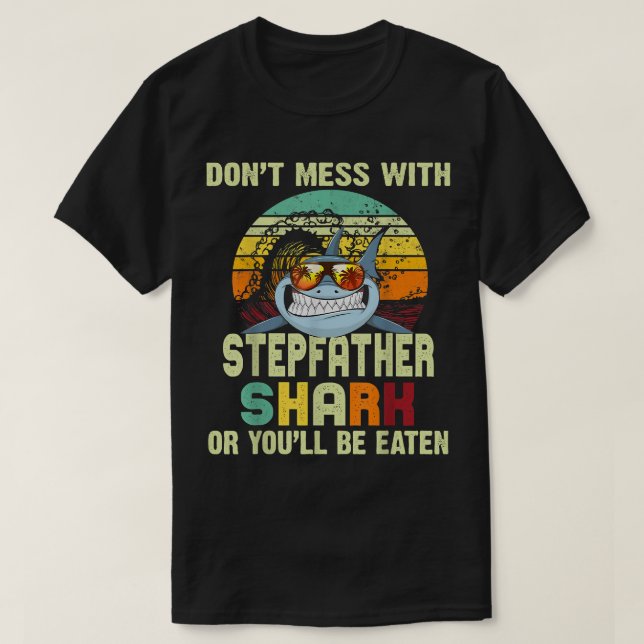 Camiseta Pai De Mens Presente Da Filha Não Mete Com Stepfa (Frente do Design)