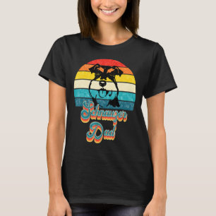 Camiseta Pai De Mens Schnauzer Retro Vintage Distúrbio Do S