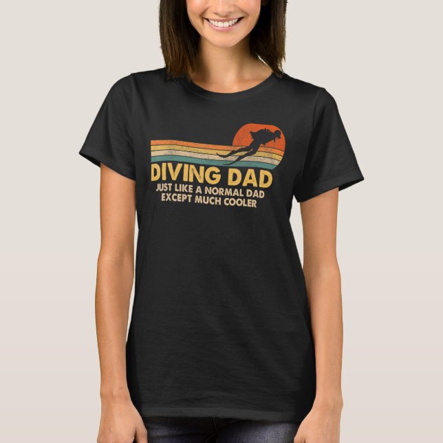 Camiseta Pai De Mergulho Para O Padre Funny Scuba, Pai De M (Frente)