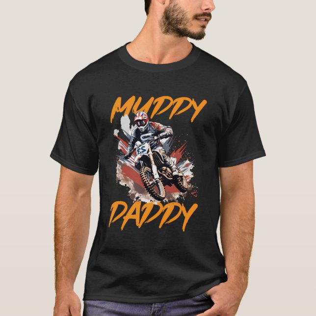 Camiseta Pai De Motocross Mx Muddy (Frente)