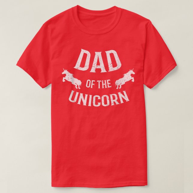 Camiseta Pai De Mulheres Do Unicórnio Que Combina Com O Fun (Frente do Design)
