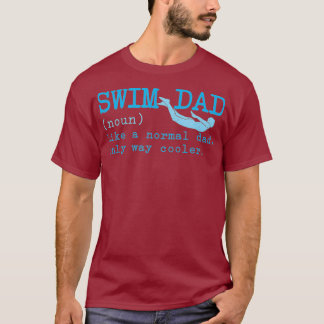 Camiseta Pai de Natação de Meninas Definição Engraçada Nada