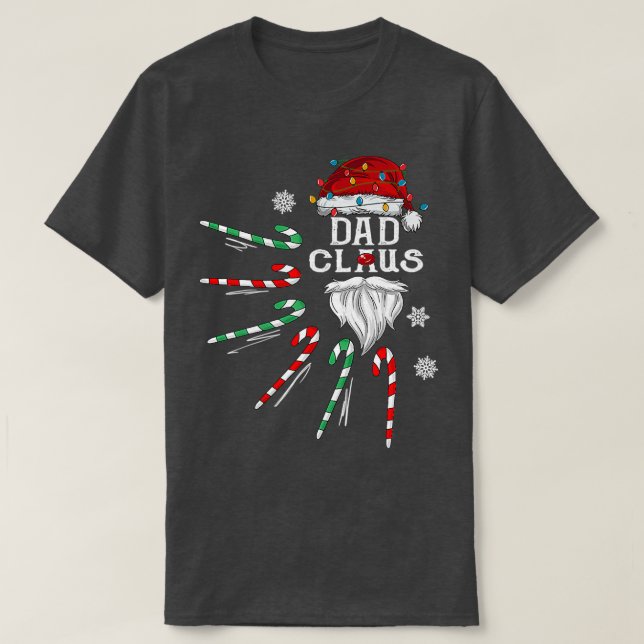 Camiseta Pai de Natal Claus Pai Beard Candy (Frente do Design)