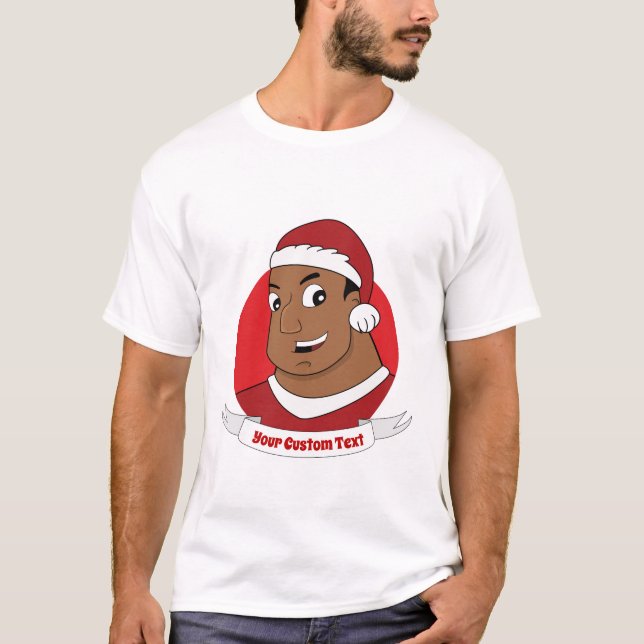 Camiseta Pai de Natal/ desenho de jovem (Frente)