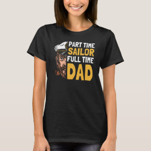 Camiseta Pai de navegação do navio Sailboat Capitão