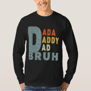 Camiseta Pai de Pai Bruh Pai Retro Pai, de Mens Masculinos