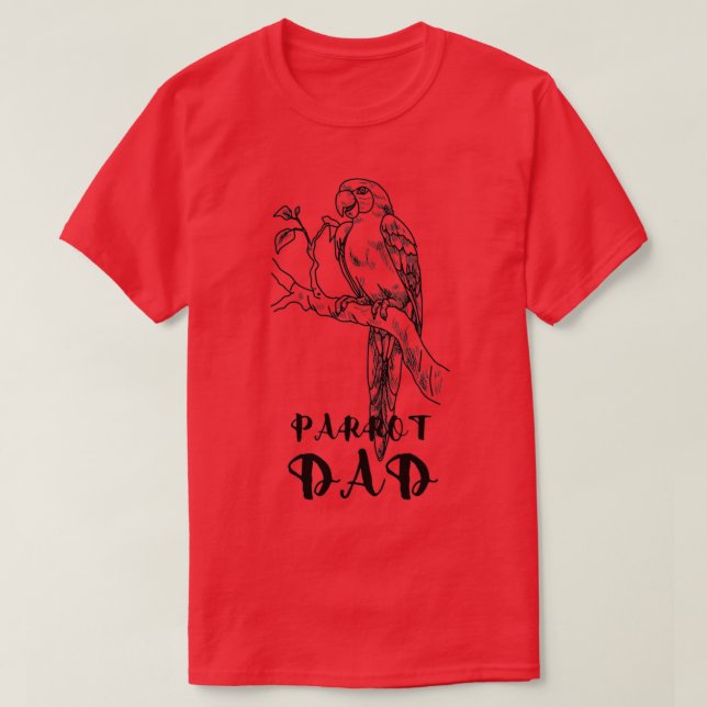 Camiseta Pai de papagaio-do-papagaio-do-capim-do-pássaro-do (Frente do Design)