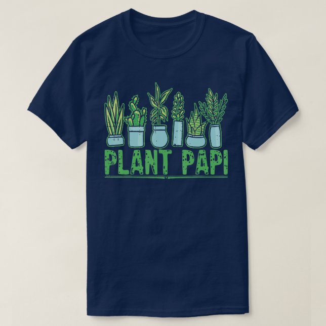 Camiseta Pai de Papi Padre Gardener Gardener Pais (Frente do Design)