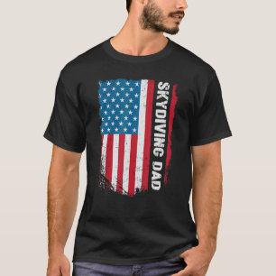 Camiseta Pai de Paraquedismo América Bandeira dos EUA Patri