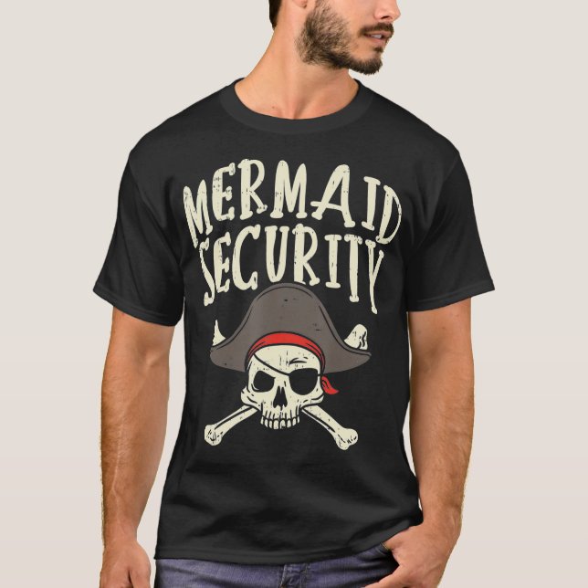Camiseta Pai de Partido da Família de Piratas de Segurança  (Frente)