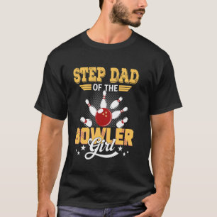 Camiseta Pai de Passo de Boliche da Garota de Boliche Vinta