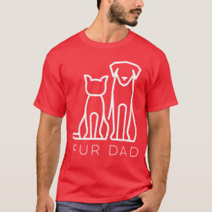 Camiseta Pai de Pelo Amante de Animais de Estimação Gato Ca