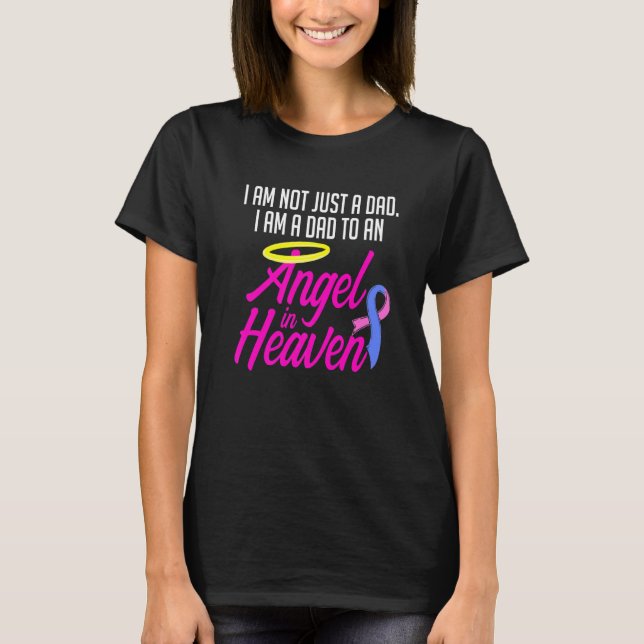 Camiseta Pai de perda de criança Angel Pregnancy Bebê abort (Frente)