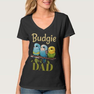 Camiseta Pai de periquito australiano Budgerigar Periquito