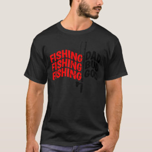 Camiseta Pai De Pesca Bud Deus No Lago Engraçados Pais Peix