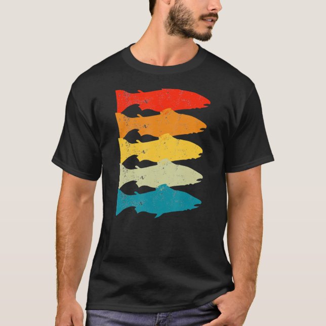 Camiseta Pai De Pesca De Arte Retro (Frente)