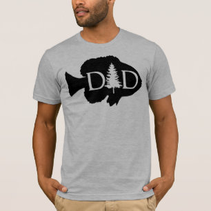 Camiseta Pai de pesca de Bluegill Silhouette Dia de os pa