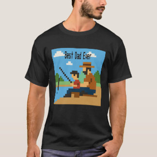 Camiseta Pai de pesca de pinturas retrorreflectoras para Di