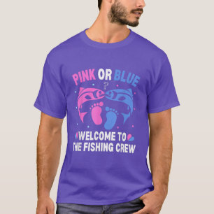 Camiseta Pai De Pesca Engraçado Rosa Ou Azul Bem-Vindo Ao P
