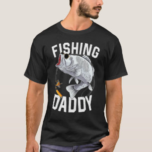 Camiseta Pai de pesca masculino Bass de boca larga Pescado