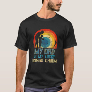 Camiseta Pai De Pesca Sortudo Anglas Retro Vintage Fishe