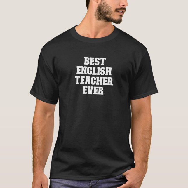 Camiseta Pai de piada - Melhor Professora Inglês (Frente)