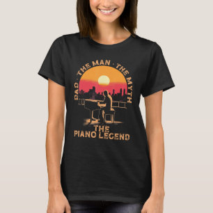 Camiseta Pai de Piano Homem de Piano Pianista Teclado Músic