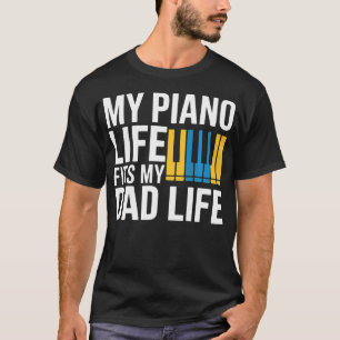 Camiseta Pai de Piano Instrumento Musical Tocador de Piano