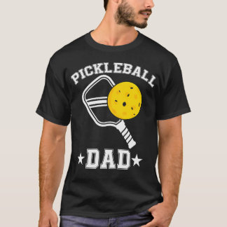 Camiseta Pai de Pickleball Retrô Dia dos Pais Feliz Papai