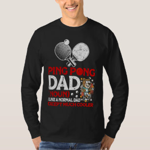 Camiseta Pai de Ping Pong Raquete de Tênis de Mesa Treinado