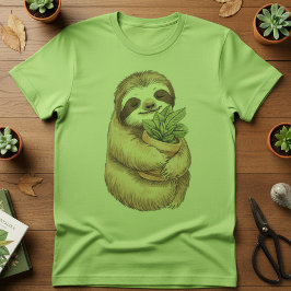 Camiseta Pai de Planta Preguiça — Preguiça Fofa para Amante