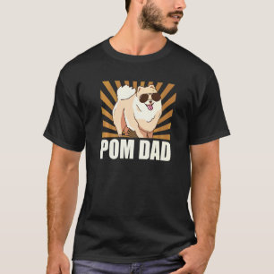 Camiseta Pai de Pom Homem Dono de Cachorro Pomerânia