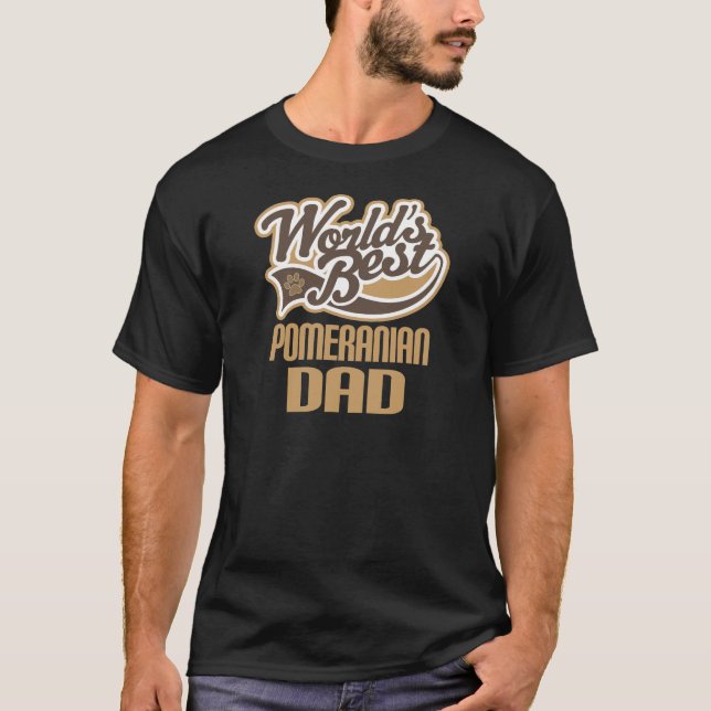 Camiseta Pai de Pomeranian (mundos melhores) (Frente)