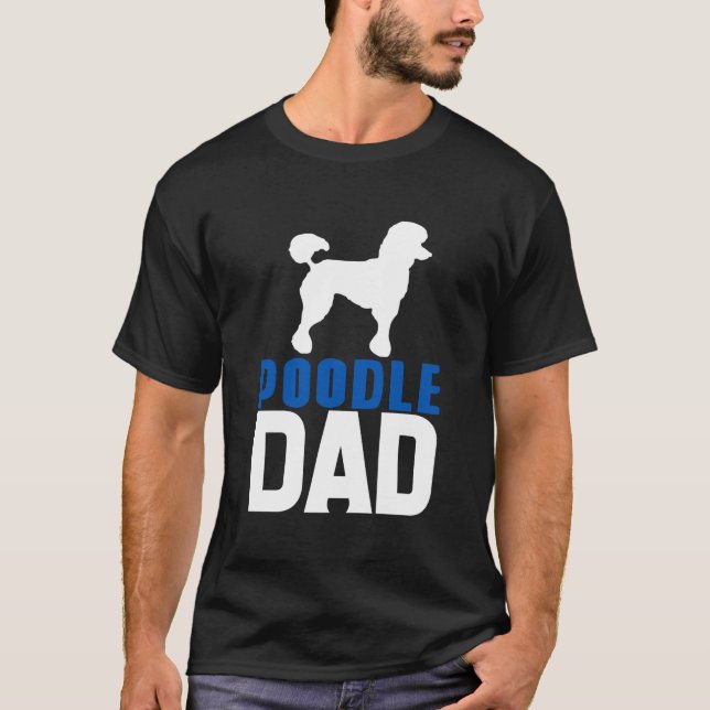 Camiseta Pai de Poodle Azul (Frente)