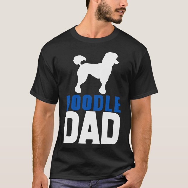 Camiseta Pai de Poodle Azul (Frente)