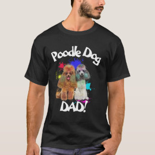 Camiseta Pai de Poodle Cachorro Sobrevoando Melhor Pai De C