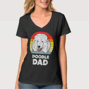 Camiseta Pai de Poodle Sunset Retro Animal Pet Dog Lover