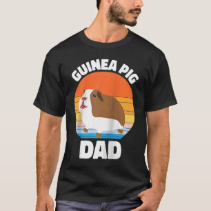 Camiseta Pai de Porquinho-da-Índia Pôr do Sol Retro  Porqui