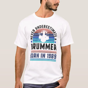 Camiseta Pai de Presente de aniversário de 40 anos de Drum