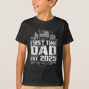 Camiseta Pai de Primeira Vez Cruz Cristã Patriótica Vintage
