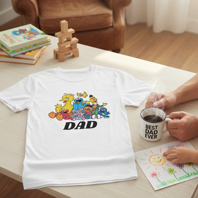 Camiseta Pai de primeiro aniversario do Sesame Street Pals (Criador carregado)