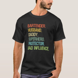 Camiseta Pai De Protetor De Super Herói Do Pai Marido Barte