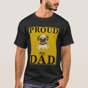 Camiseta Pai De Pug Orgulhoso - Presente Para O Proprietári