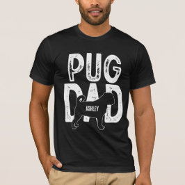 Camiseta Pai de Pug Pai de Cachorrinho
