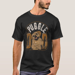 Camiseta Pai de Puggle Dono de Cachorro Dia dos Pais