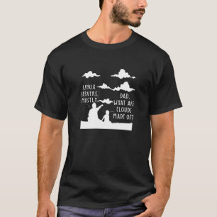 Camiseta Pai De Que São Feitas As Nuvens Servidores Linux M