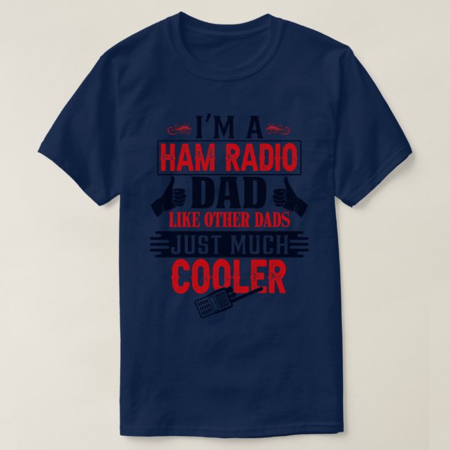 Camiseta Pai de rádio Ham (Frente do Design)