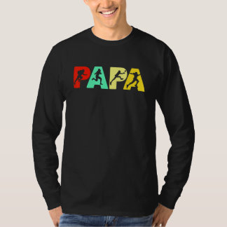 Camiseta Pai de Râguebi do Mens Retro Papa Rugby Pais