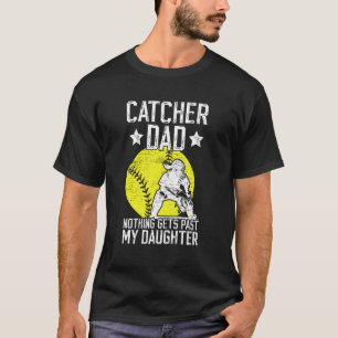 Camiseta Pai de Receptor de Softbol Orgulhoso Pai de um Rec